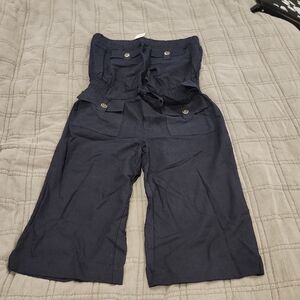 Navy Blue Women's Wide-Leg Jumpsuit Size L, New With Tags!